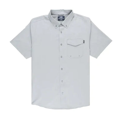AFTCO Ace Short Sleeve Button Down Top | Silver