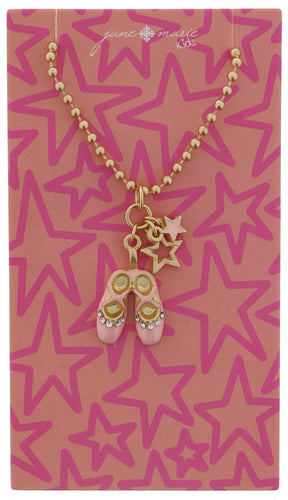 Kids Ballet Slippers and Stars Necklace