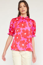 Load image into Gallery viewer, Carson Flower Top | Pink and Red