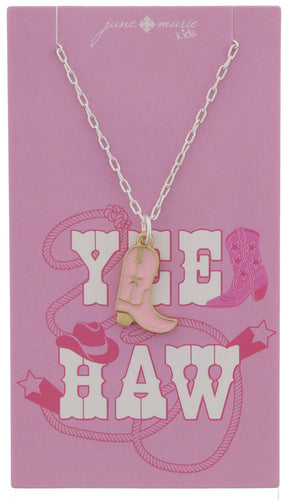 Kids Cowgirl Boot Necklace