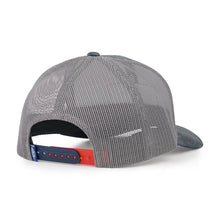 Load image into Gallery viewer, AFTCO Crossbar Trucker Hat | Charcoal Acid Camo