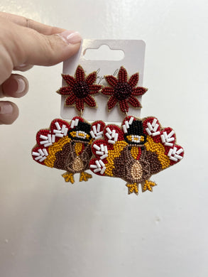 Turkey Seed Bead Earrings