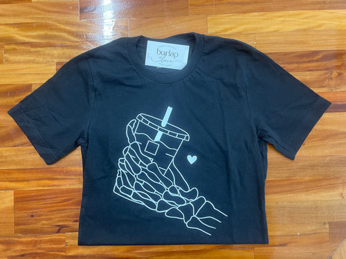 Skeleton Coffee T-Shirt | Black