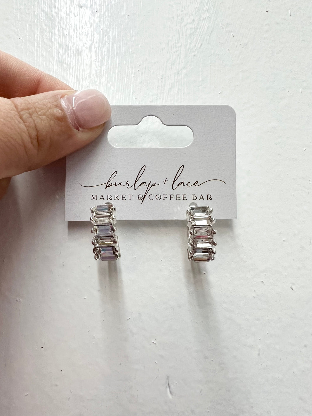 Small Diamond Hoop Earrings