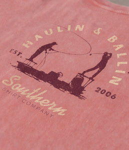Haulin and Ballin Long Sleeve T-Shirt | Red