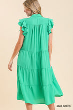 Load image into Gallery viewer, Jolee Ruffle Sleeve Midi Dress | Green