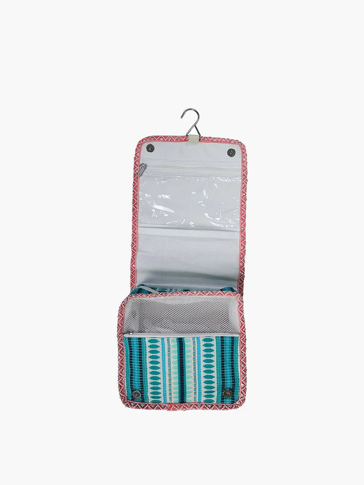 Mary Grace Toiletry Bag | Teal & Pink