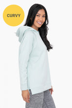 Load image into Gallery viewer, Curvy Elsa Hoodie with Side Zipper | Light Blue