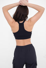 Load image into Gallery viewer, Kate Ribbed Racerback Crop Top | Black