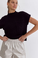Load image into Gallery viewer, Ribbed Cropped Pocket Top