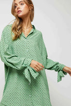 Load image into Gallery viewer, Sam Tie Cuff Button Down Top | Sage Green
