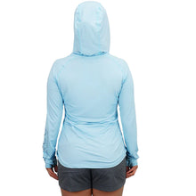 Load image into Gallery viewer, AFTCO Women&#39;s Samurai Sun Protection Hoodie | Sky Blue