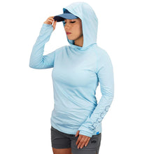 Load image into Gallery viewer, AFTCO Women&#39;s Samurai Sun Protection Hoodie | Sky Blue
