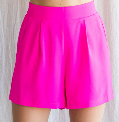 Rea Solid Shorts | Pink
