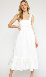 Becca Tiered Midi Dress | Off White