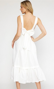 Becca Tiered Midi Dress | Off White