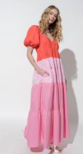 Load image into Gallery viewer, Camille Color Block Maxi Dress | Pink Multi