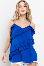Load image into Gallery viewer, Lucy Ruffle Tank Top | Royal