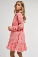 Load image into Gallery viewer, Lauren Button Up Shirt Dress | Salmon Pink
