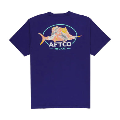 AFTCO Tropical T-Shirt | Storm Blue