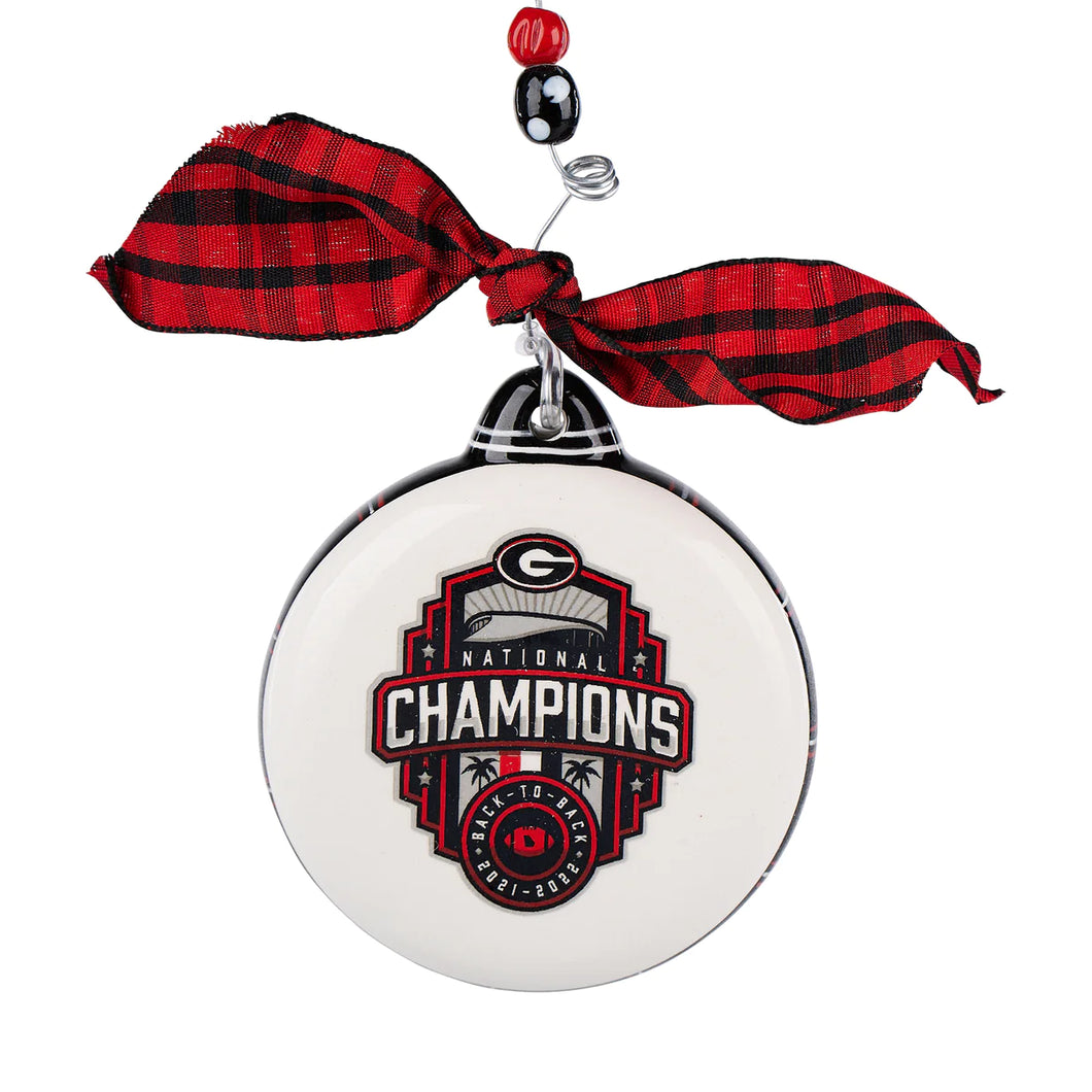 UGA National Champions Puff Ornament