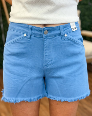 JUDY BLUE Fray Hem Shorts