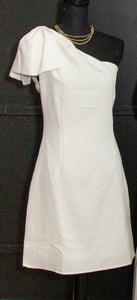 Vivian Bow One Shoulder Dress | White