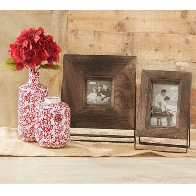 Distressed Wood Square Easel Frame | Large