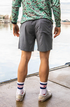 Load image into Gallery viewer, Burlebo River Rock Grey Fly Lure Shorts
