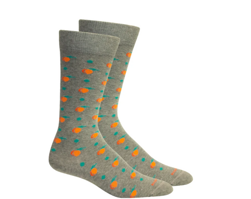 Peaches Socks | Light Grey
