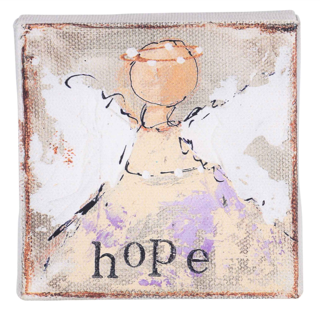 Hope Silver Angel Canvas