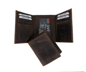 Genuine Leather Tri-Fold Wallet | 51314