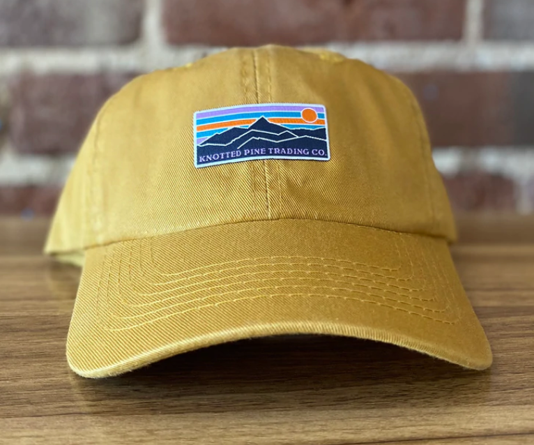 Knotted Pine Retro Mountains Hat | Mustard