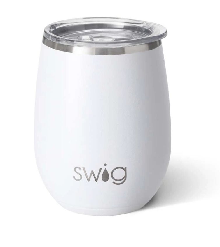 Swig 14oz Stemless Wine Glass | White