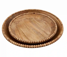 Load image into Gallery viewer, Wood Beaded Nested Bowl