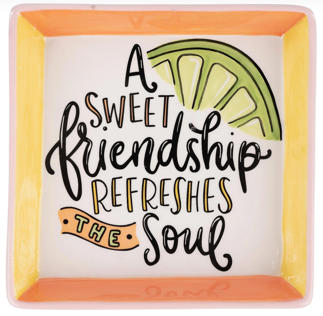 A Colorful Friendship Refreshes the Soul Trinket Tray