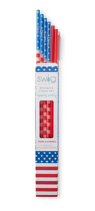 Swig Reusable Straw Set | Stars + Stripes