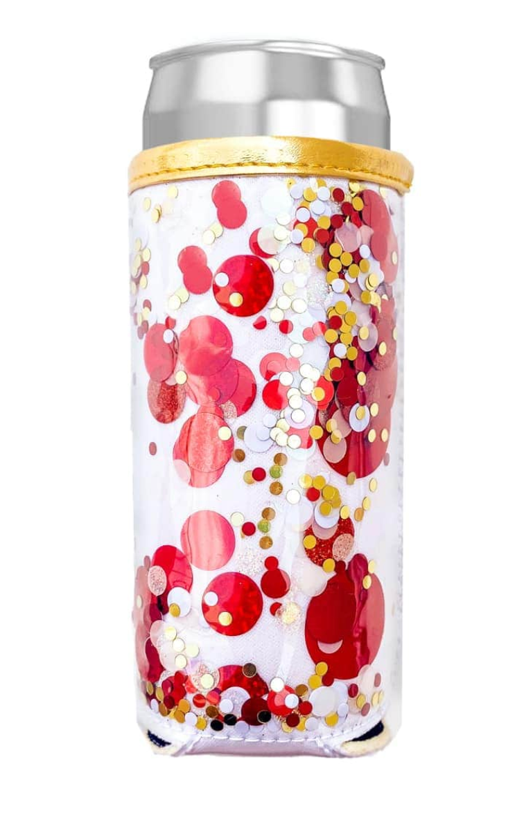 Confetti Skinny Can Cooler | Rally Red