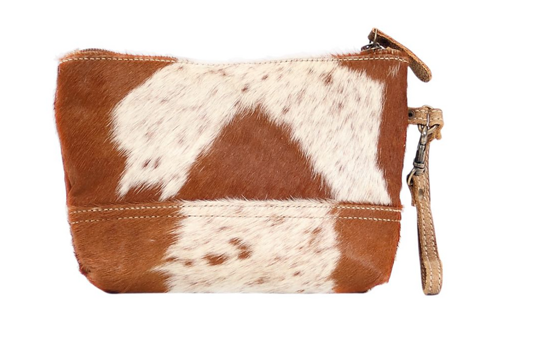 Snowy & Cocoa Hairon Small Pouch