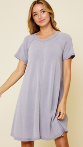 Lori Charcoal T-Shirt Dress | Grey