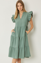 Load image into Gallery viewer, Louise Tiered Midi Dress | Sage