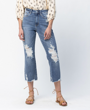 Load image into Gallery viewer, Sallie Straight Distressed Jeans
