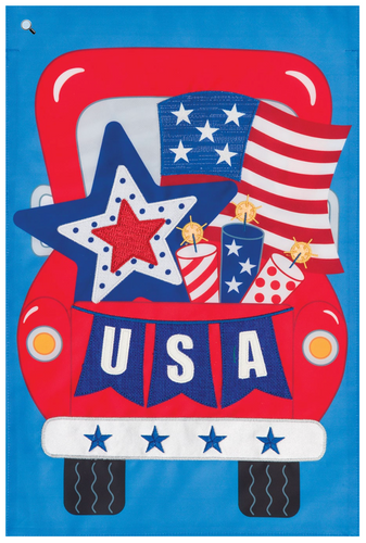 Applique USA Truck Garen Flag