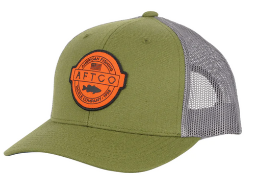 AFTCO Bass Patch Trucker Hat | Drab Olive