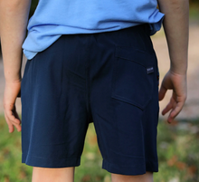 Load image into Gallery viewer, Burlebo Youth Deep Water Navy Performance Shorts | Parrot Pocket
