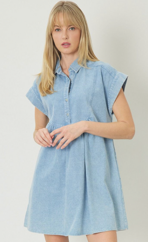 Katie Denim Short Sleeve Dress