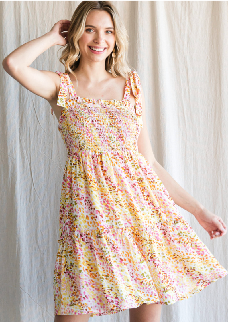 Ellen Floral Dress | Yellow