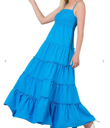 Katelyn Tiered Maxi Dress | Blue