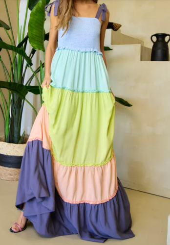 Georgie Color Block Maxi Dress
