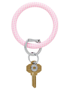 Big O Key Ring | Tickled Pink Gingham